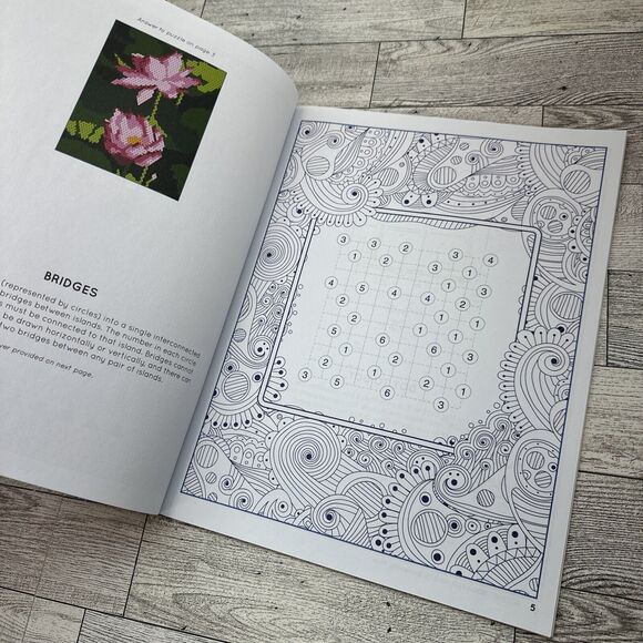 Tranquility Time Adult Activity Book New Dot To Dot Color By Number Puzzles More - Picture 5 of 10